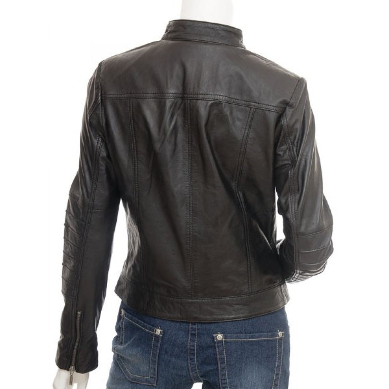 Brown Biker Real Lambskin Leather Jacket - Leather Jacket