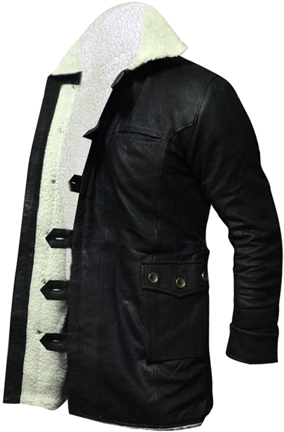 Long Black Coat With Shearling Fur