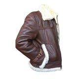 RAF Aviator Genuine Leather Jacket for Men Bomber Flight Sheep Skin