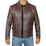 Brown Vintage Leather Jacket for Men - Leather Jacket