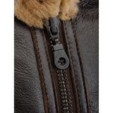 Shearling Aviator Brown Genuine Leather jacket Men - Leather Jacket