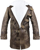 Grey Long Coat With Fur