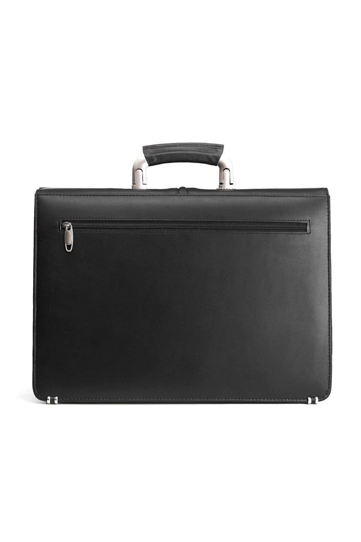Premium Leather Laptop Bag in Black