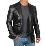 Coat Style Leather Jacket for Men - Leather Jacket