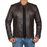 Brown Distressed Leather Jacket Men - Leather Jacket