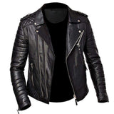 quilted leather jacket mens