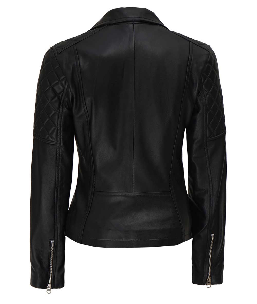 Asymmetrical Leather Jacket  Black Moto Jacket