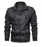  Leather Jacket with Hood