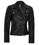 Asymmetrical Leather Jacket  Black Moto Jacket
