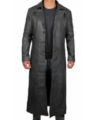 Mens leather trench coat full length new arrivals