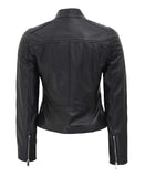 Womens Slim Fit Leather Jacket Black