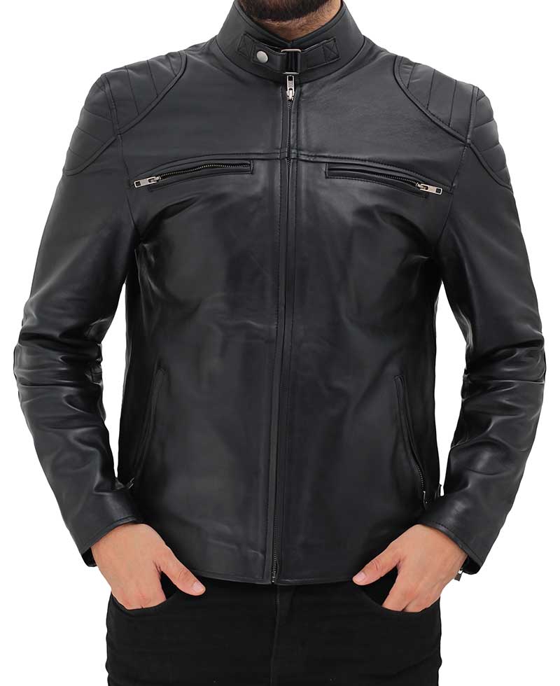 Cafe Racer Leather Jacket 