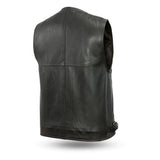 Eternal - Men's Motorcycle Black Cowhide Leather Vest