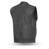 Volcano - Men's Motorcycle Black Cowhide Leather Vest
