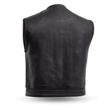 Czar - Men's Motorcycle Black Cowhide Leather Vest