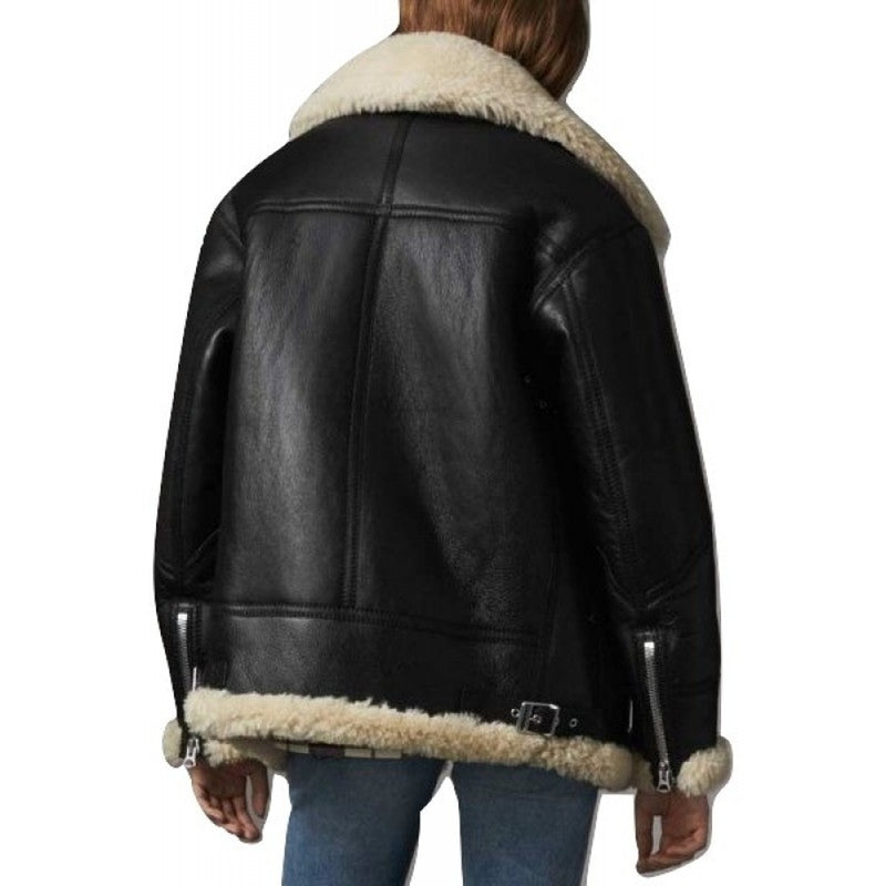 leather jacket with fur