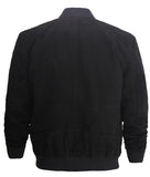 Adamsville Mens Black Suede Leather Bomber Jacket