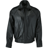 Black genuine lambskin leather jacket for men