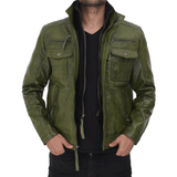 Men’s Genuine Green Sheepskin Jacket