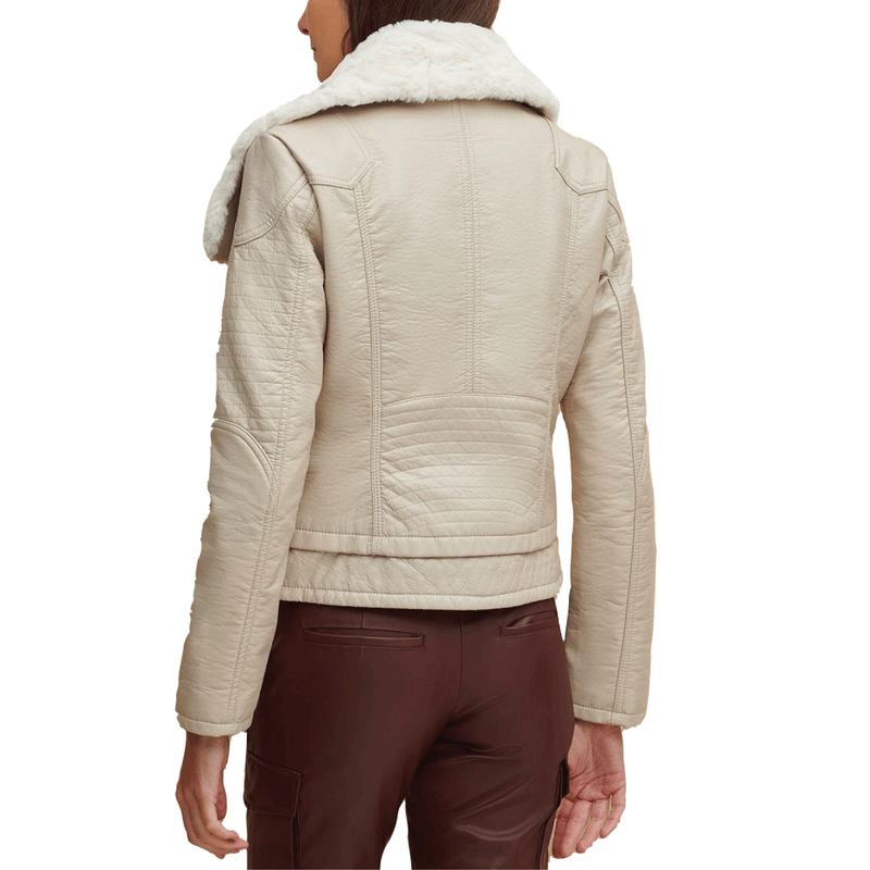 leather jacket long collar