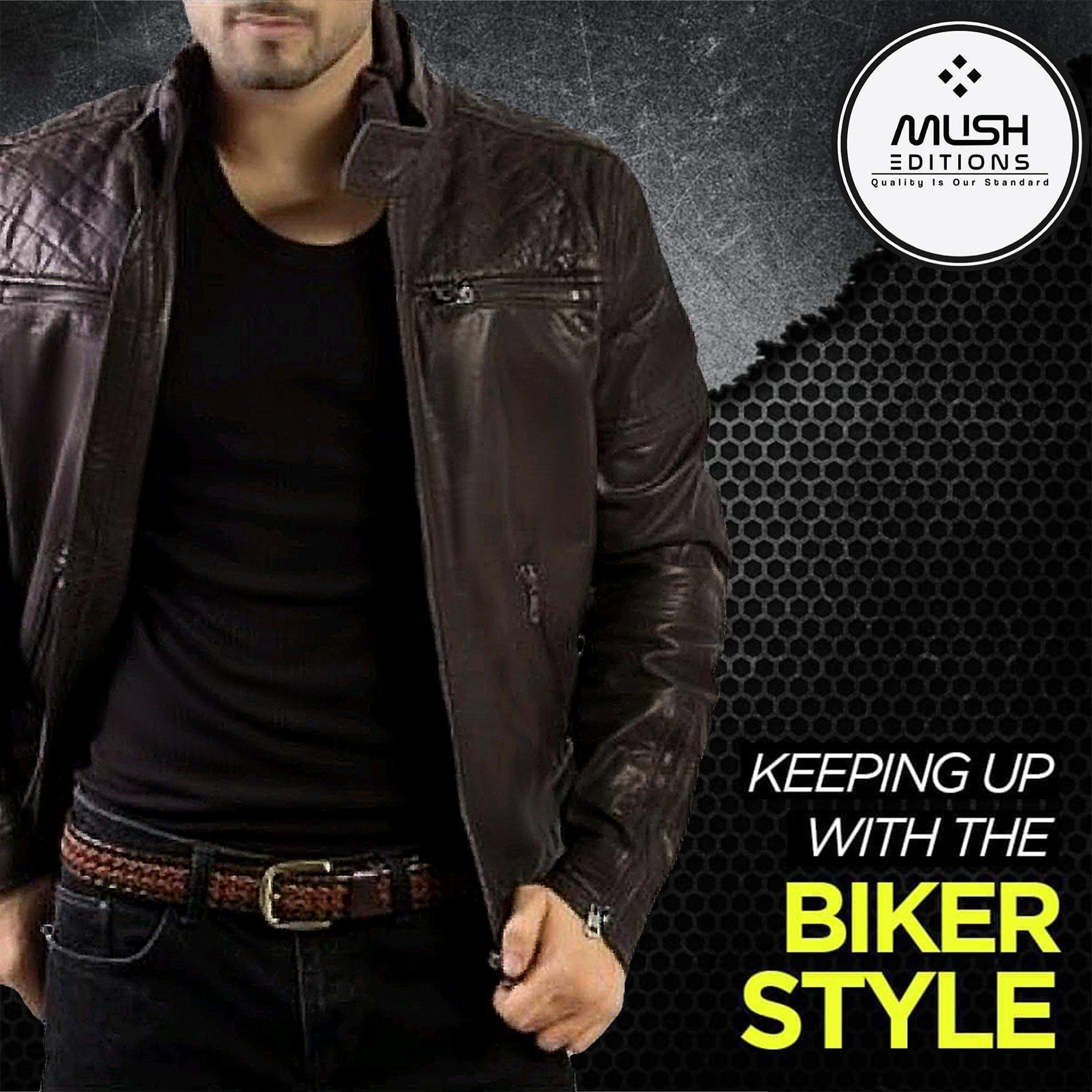 Brown Lambskin Distressed Filipo Leather Jacket - Leather Jacket