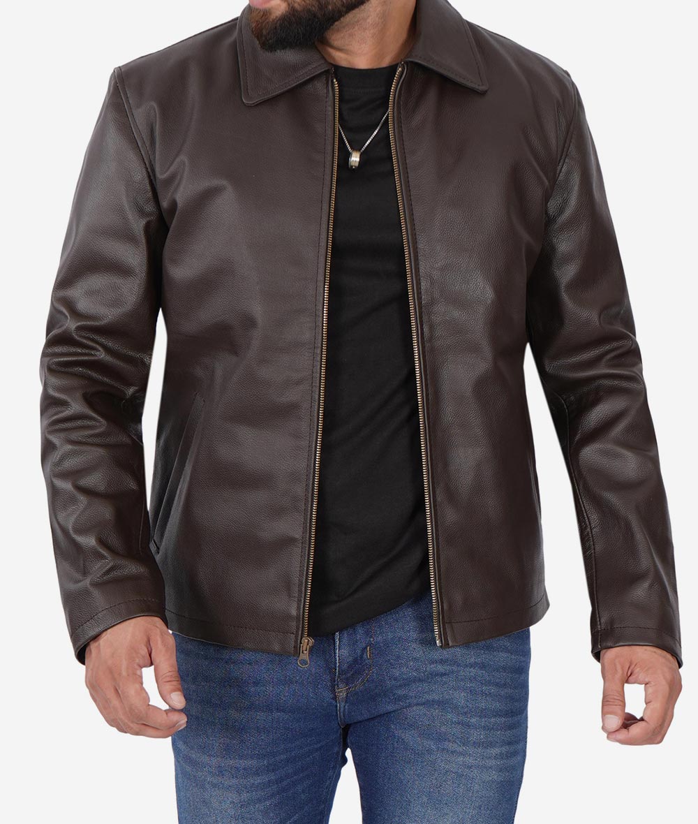 Jacket Mens Chocolate Brown Leather Coat Mens Dark Brown Shirt