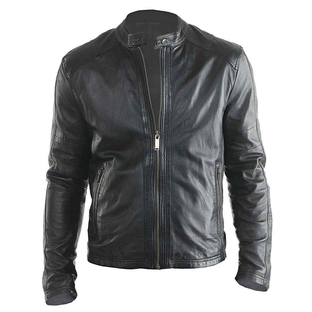 Leather Jacket Stylish Hollywood Stylish Design New Biker Real