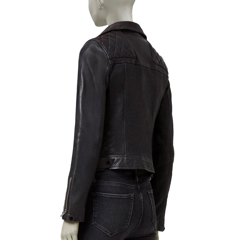 cropped leather jacket