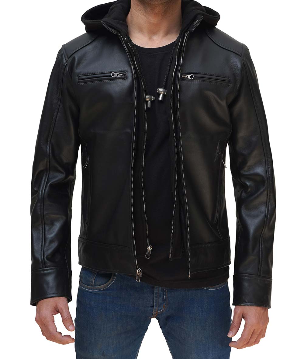 Biker Lambskin Leather Jacket for Men - Mush Editions – Musheditions
