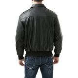 Slim Fit Black Leather Jacket Mens