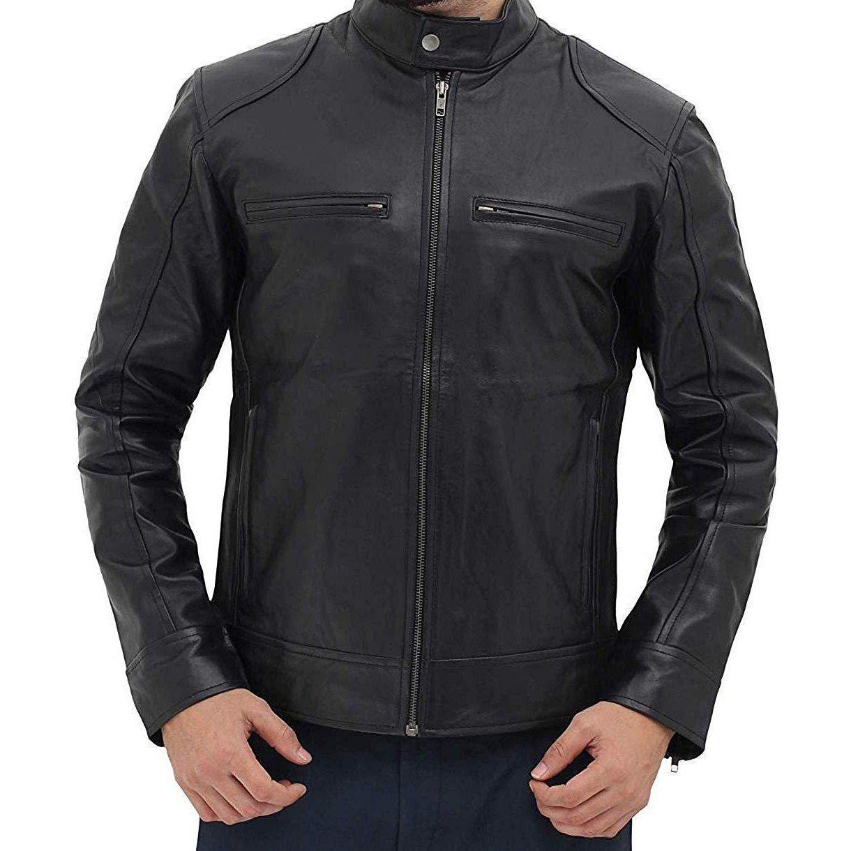Slim Fit Stylish Men's leather jacket - Leather Jacket