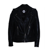 Stylish Black Leather Jacket for Women with Long Sleeves - Women Leather Jacket - Leather Jacket
